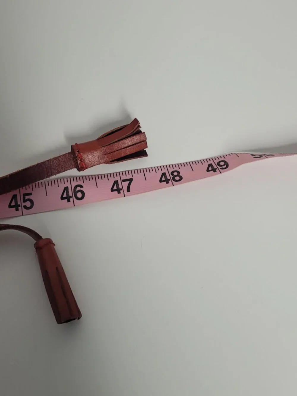 Burnt orange layered thin skinny boho western minimalist wrap around belt
